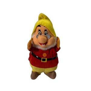 Vintage Walt Disney Productions Doc Stuffed Doll Snow White & Seven Dwarfs Japan